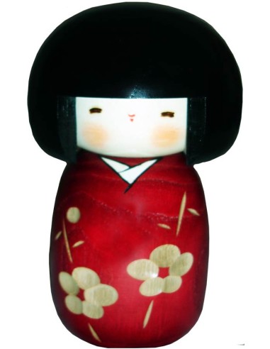 Kokeshi doll - Plum tree flowers