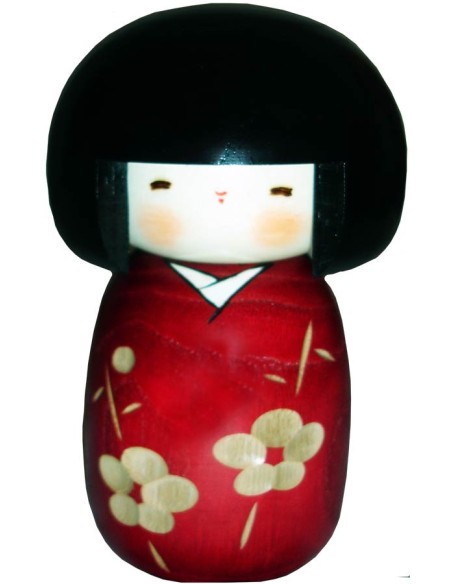 Poupée Kokeshi - Fleurs de prunier