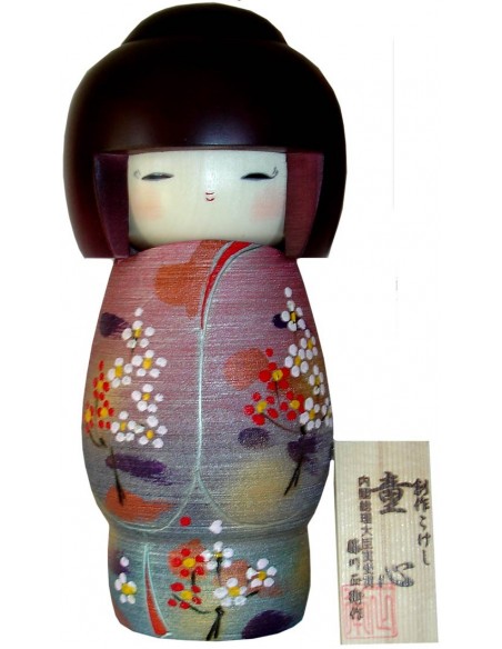 Poupée Kokeshi - Coeur d'enfant