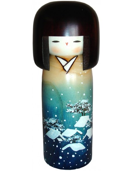 Poupée Kokeshi - Blanc manteau - Yukigeshô