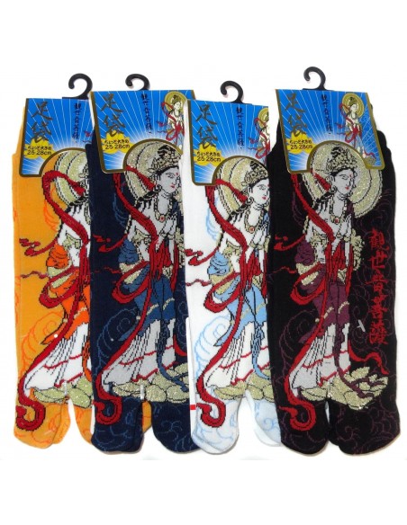 Tabi socks Size 39 to 43 - Kannon Bosatsu prints