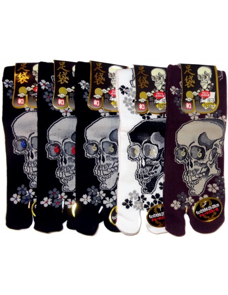 Crew Tabi socks - Size 39 to 43 - Skulls prints