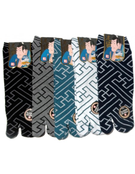 Tabi socks Size 39 to 43 - Fusuma Gara - split oes Japanese socks