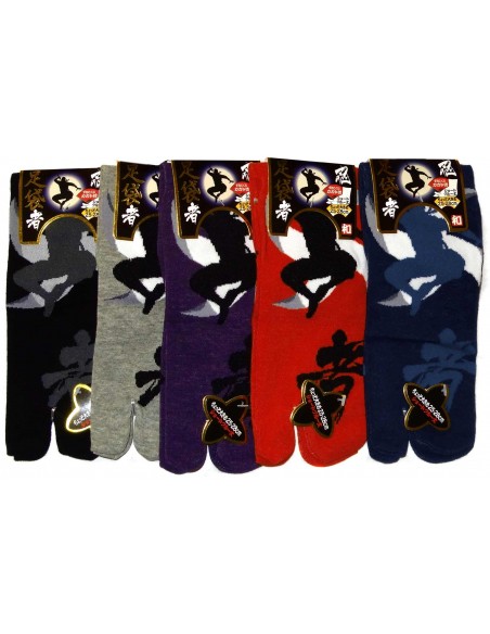 Chaussettes Tabi bas-mollet - Du 39 au 43 - Motifs de Ninja