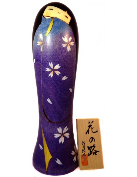 Poupée Kokeshi - Hana no Michi. Poupées japonaises en bois.