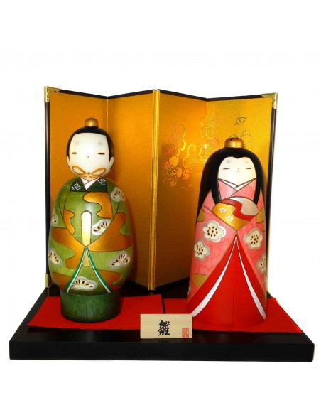 Poupées Kokeshi - Tachibina. Poupées japonaises en bois