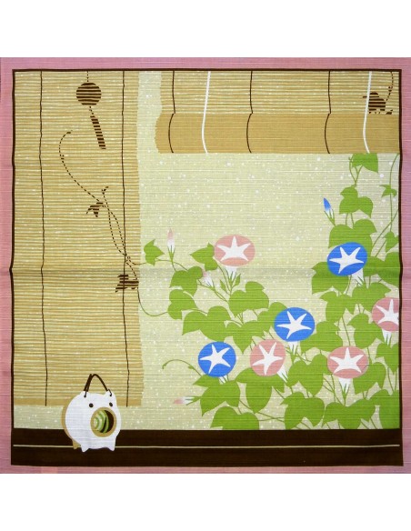 Furoshiki 50x50 beige - Eté. Tissus  et textile japonais.