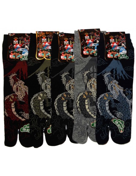 Tabi socks Size 43 to 46 - Dragon and Mount Fuji